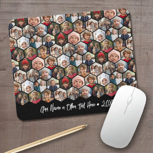 Tapis De Souris 12 Collage de photos - hexagone funky - Motif aléa