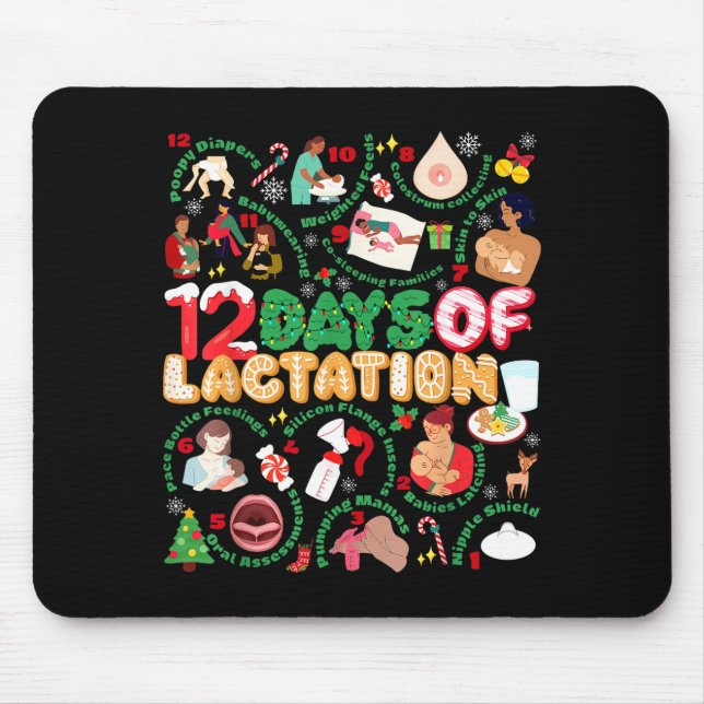 Tapis De Souris 12 Day Of Ibclc Lactation Consultant Breastfeeding (Devant)