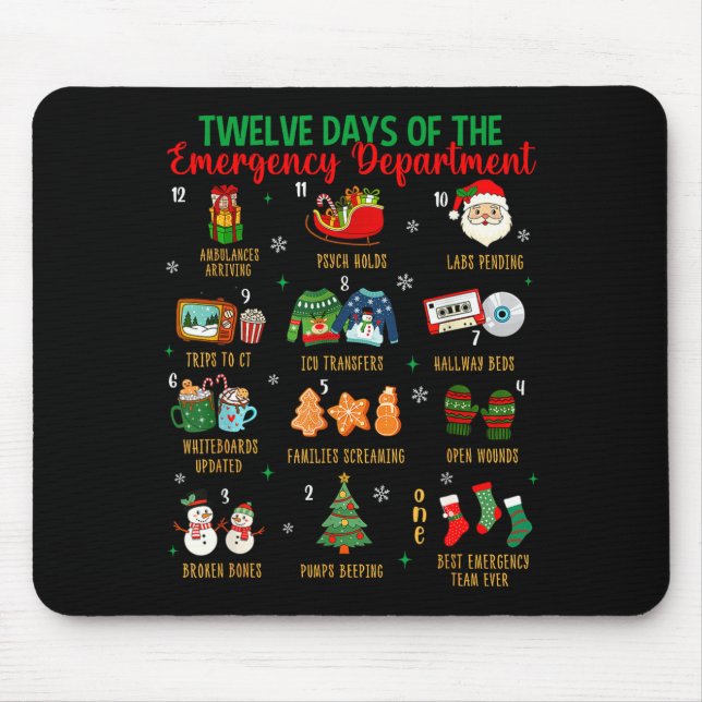 Tapis De Souris 12 Days Of An Emergency Department Er Nurse Christ (Devant)