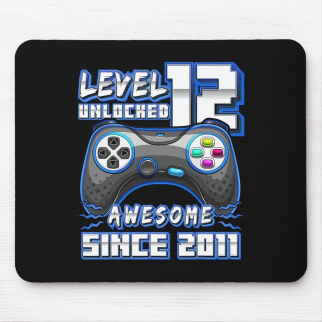 Tapis De Souris 12 Déverrouillé Awesome 2011 jeu vidéo 12e anniver (Devant)