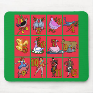 Tapis De Souris 12 jours de T-shirts de Noël, habillement, cadeaux