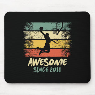 Tapis De Souris 12ème Anniversaire Joueur De Basket-Ball Magnifiqu