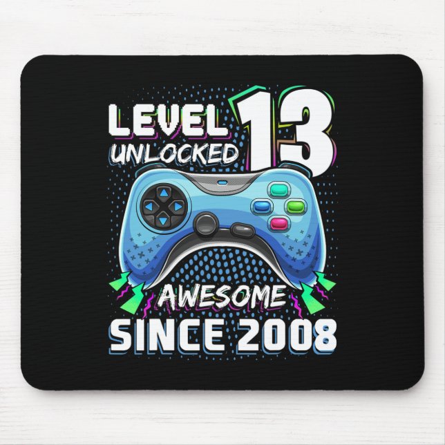 Tapis De Souris 13 Déverrouillé Awesome 2008 jeu vidéo 13e anniver (Devant)