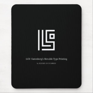 Tapis De Souris 1450 Caractère Mobile Minimaliste Gutenberg