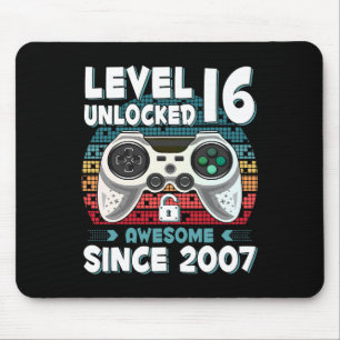 Tapis De Souris 16ans Anniversaire Fils Garçon Amusant Joueur 16e