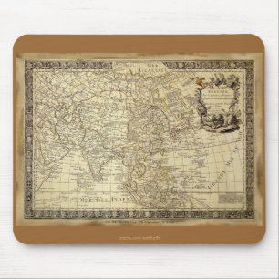 Tapis De Souris 1700 ANTIQUE CARTE MONDIALE Mousepad