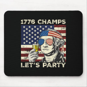 Tapis De Souris 1776 Champs Washington Boire Bière 4 juillet Nove