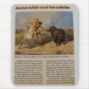 Tapis De Souris 1902 Bison d'Amérique sauvé de l'extinction