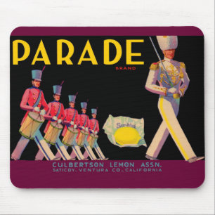 Tapis De Souris 1930 Parade citron crate étiquette