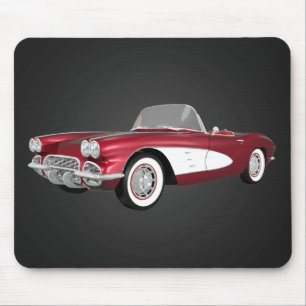 Tapis De Souris 1961 Corvette C1 : Pomme de bonbon Finition : Mous