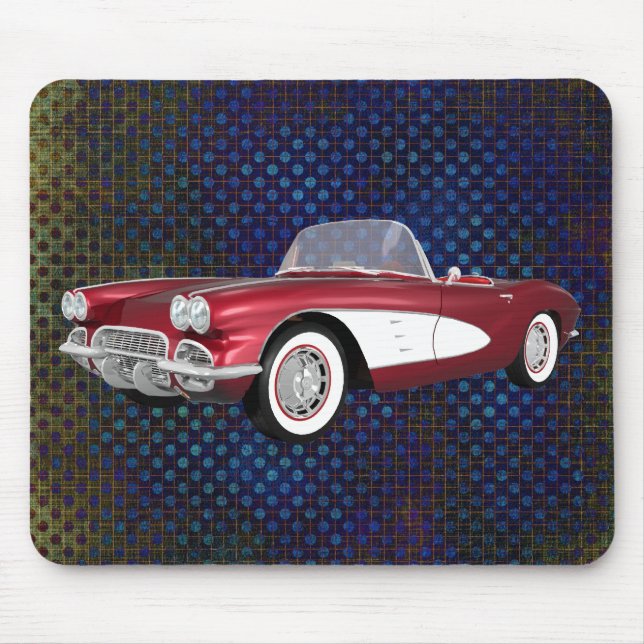Tapis De Souris 1961 Corvette C1 : Pomme de bonbon Finition : Mous (Devant)