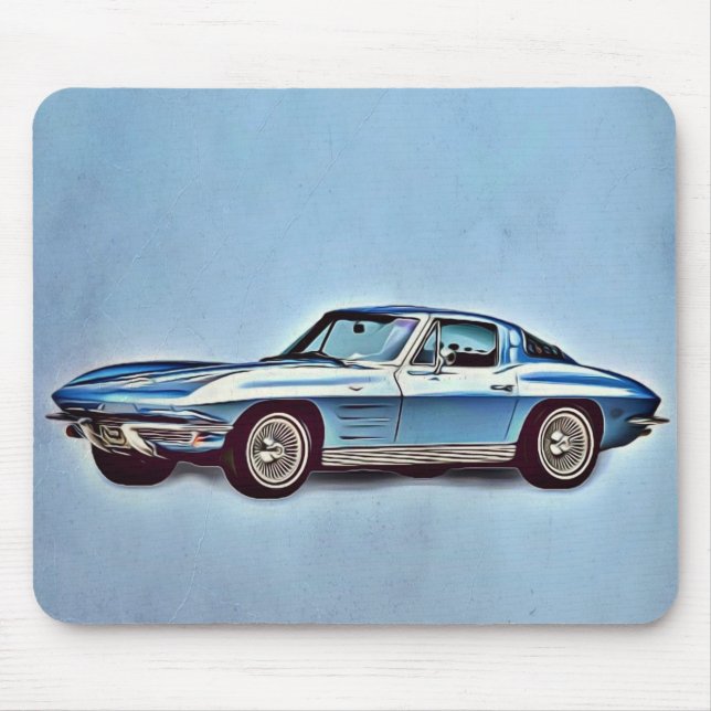 Tapis De Souris 1963 Chevrolet Corvette Sting Ray Coupe (Devant)