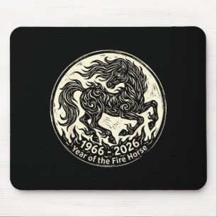Tapis De Souris 1966 2026 année du cheval de feu zodiaque chinois