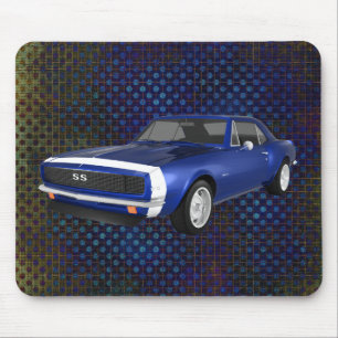 Tapis De Souris 1967 Camaro SS : Finition bleue : Mousepad
