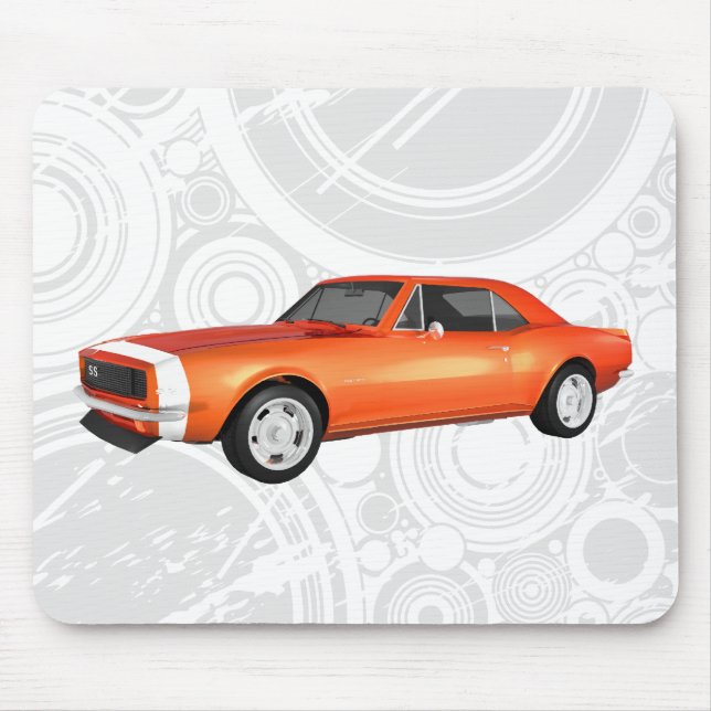 Tapis De Souris 1967 Camaro SS : Finition orange : Mousepad (Devant)