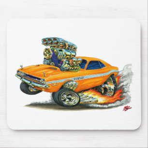 Tapis De Souris 1970-72 voiture d'orange de challengeur de Dodge