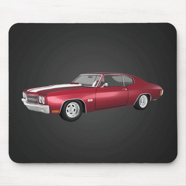 Tapis De Souris 1970 Chevelle SS : Candy Apple Finish : Mousepad (Devant)