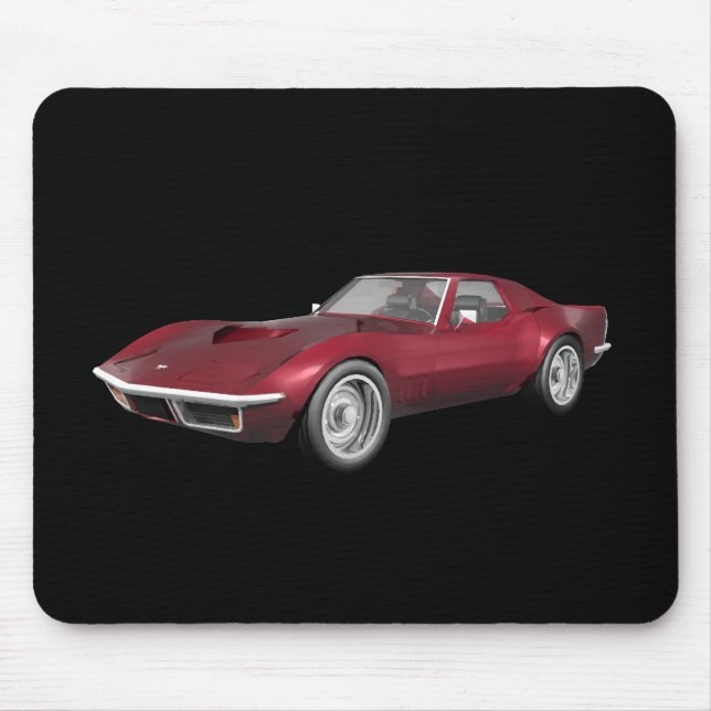 Tapis De Souris 1970 Corvette Sports Car: Candy Apple Finish: (Devant)