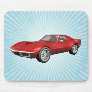 Tapis De Souris 1970 Corvette Sports Car : Fin rouge :Mousepad