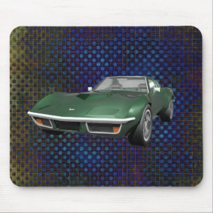 Tapis De Souris 1970 Corvette Sports Car : Finale verte : Mousepad