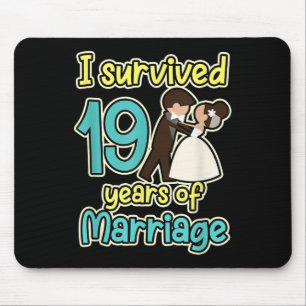 Tapis De Souris 19 Ans De Mariage Mari Femme Mariage Annivers