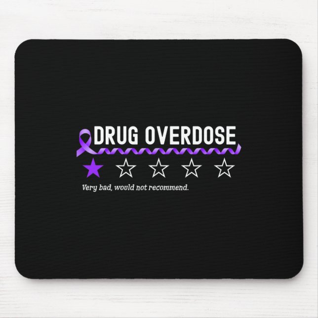 Tapis De Souris 1 Étoile Cote Drogue Surdose Sensibilisation Fun F (Devant)