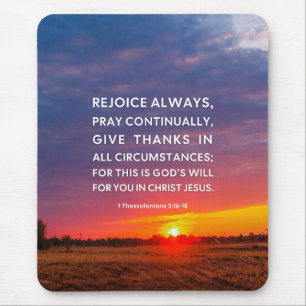 Tapis De Souris 1 Thessaloniciens 5:16-18 Réjouissez toujours