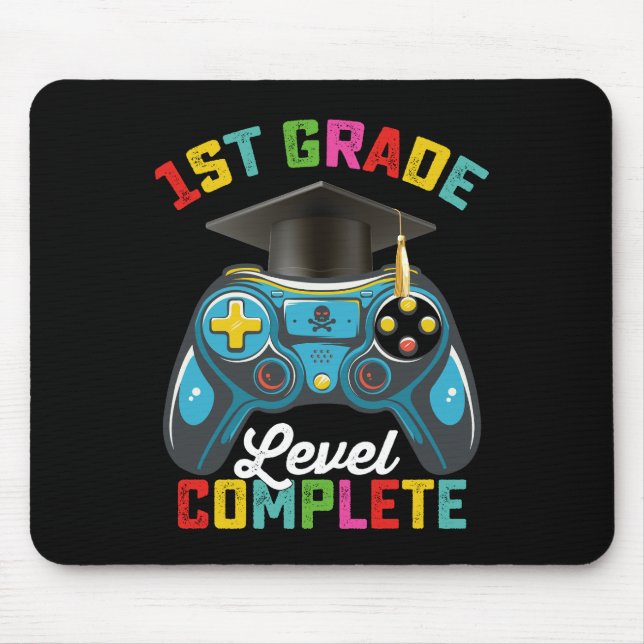 Tapis De Souris 1ère année Niveau Complet Graduation Jeu Gamer (Devant)