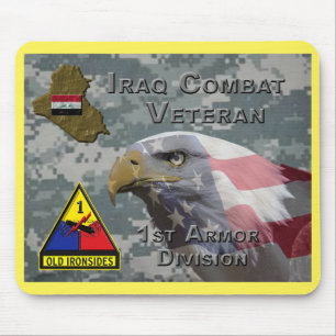 Tapis De Souris 1ère division blindée vétéran de combat en Irak