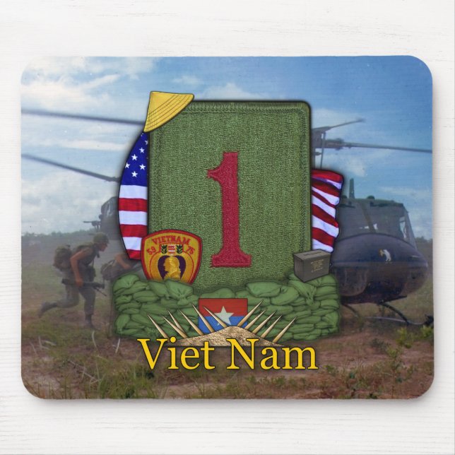 Tapis De Souris 1ère division d'infanterie vietnam vétérinaires Mo (Devant)