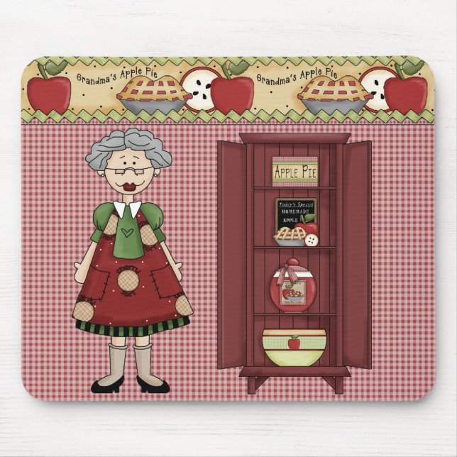 Tapis De Souris #1La tarte à la pomme de grand-mère Mousepad (Devant)