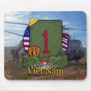 Tapis De Souris 1re division d'infanterie vietnam vétérinaires M