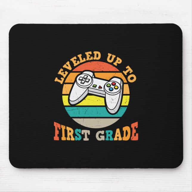 Tapis De Souris 1st Grade Teacher Leveled Up (Devant)