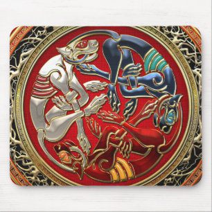 Tapis De Souris [200] Celtic Treasures - Three Dogs on or