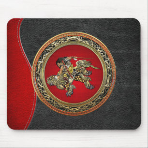 Tapis De Souris [200] Hokusai - Shoki Riding Shishi Lion