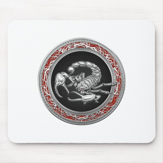 Tapis De Souris [200] Scorpion d'argent sacré sur noir (Devant)