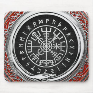 Tapis De Souris [200] Vegvisir - Viking Silver Magic Runic Compass
