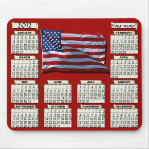 Tapis De Souris 2012 calendrier Mousepad