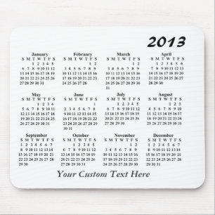 Tapis De Souris 2013 calendrier Mousepad