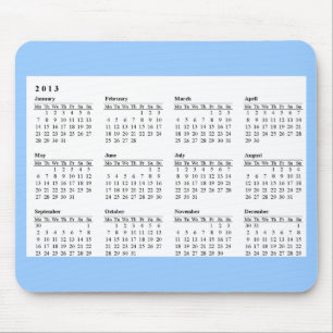 Tapis De Souris 2013 calendrier Mousepad
