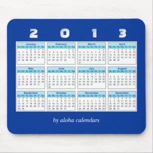 Tapis De Souris 2013 calendrier Mousepad
