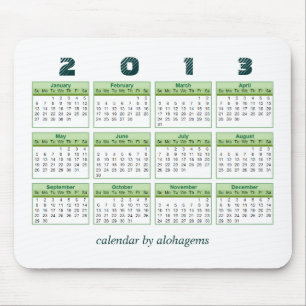 Tapis De Souris 2013 calendrier Mousepad