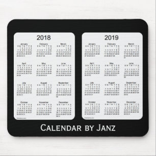 Tapis De Souris 2018-2019 calendrier noir par Janz Mousepad