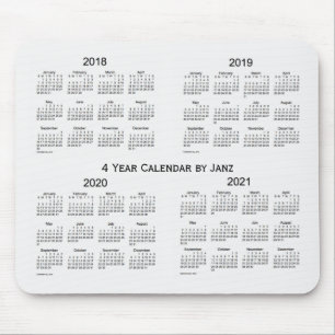 Tapis De Souris 2018-2021 fumée blanche calendrier de 4 ans par