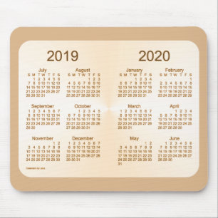 Tapis De Souris 2019-2020 calendrier de Sun Tan d'année scolaire