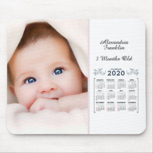 Tapis De Souris 2020 Calendrier Photo personnelle personnalisée