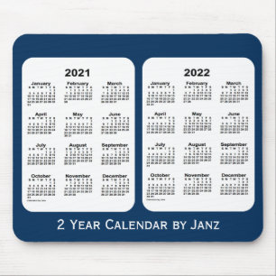 Tapis De Souris 2021-2022 Police Box Blue 2 Year Calendar par Janz