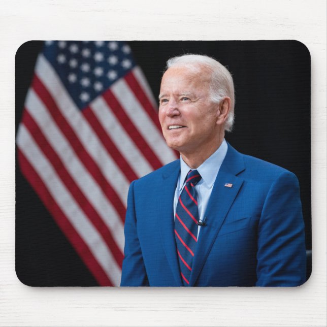 Tapis De Souris 2021 Joe Biden Président américain Portrait (Devant)