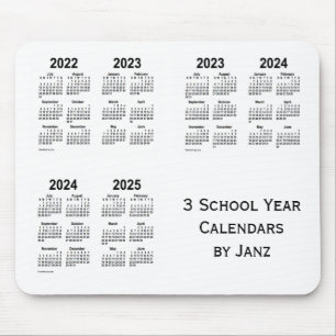 Tapis De Souris 2022-2025 White 3 Annuaires scolaires par Janz