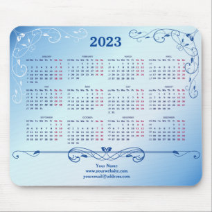 Tapis De Souris 2023 Blue Elegant Mouse Pad